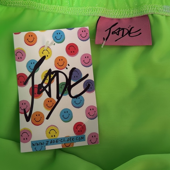 NWT Jade Clark High Waist Neon Green Swimsuit Bikini Bottoms - Picture 4 of 5